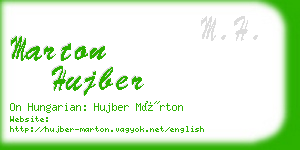 marton hujber business card